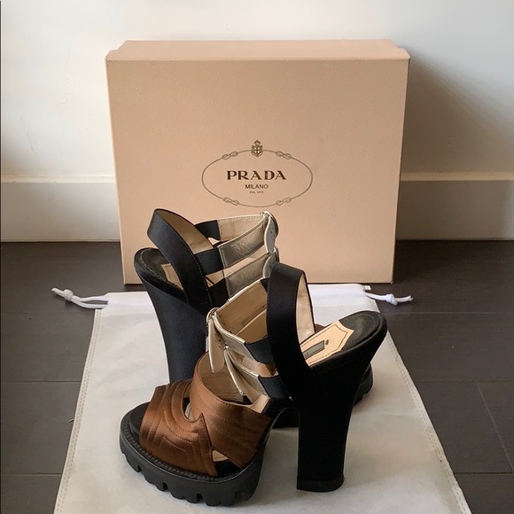 Prada Ankle Strap Platform Sandals - Picture 8 of 8